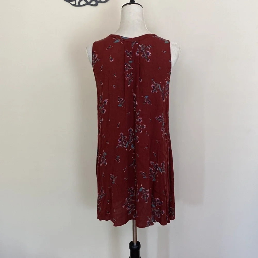 Free People Button Neck Pocketed Tunic Dress